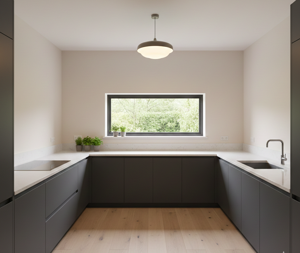 П-образная и островная планировка: преимущества, нюансы, примеры для небольших помещений