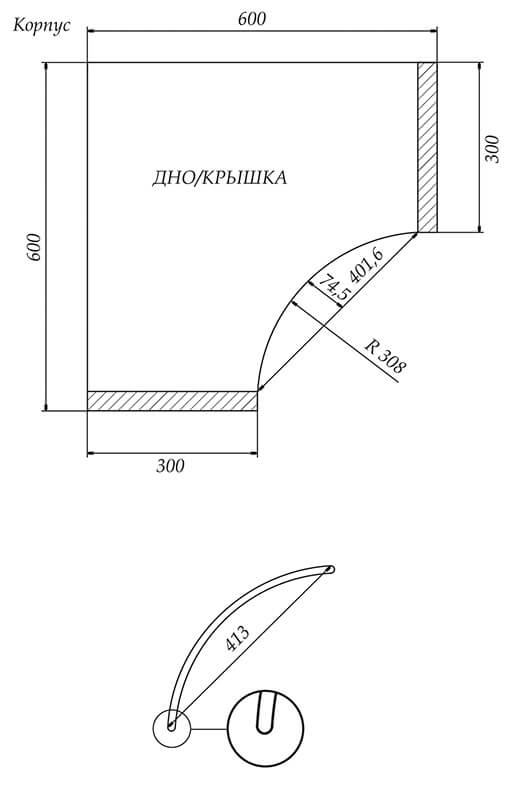 Радиусный фасад R300